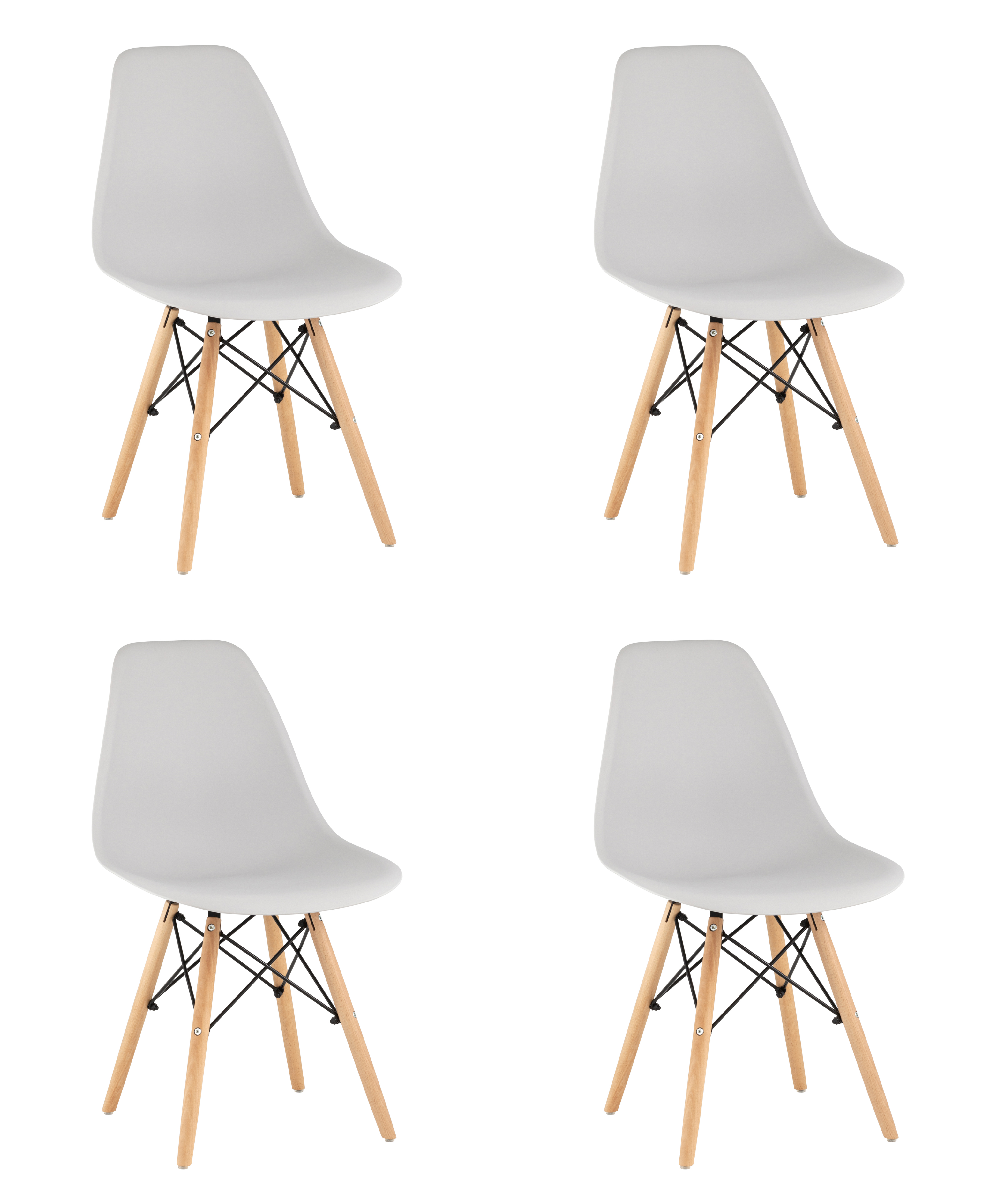 Стул Style DSW светло-серый x4